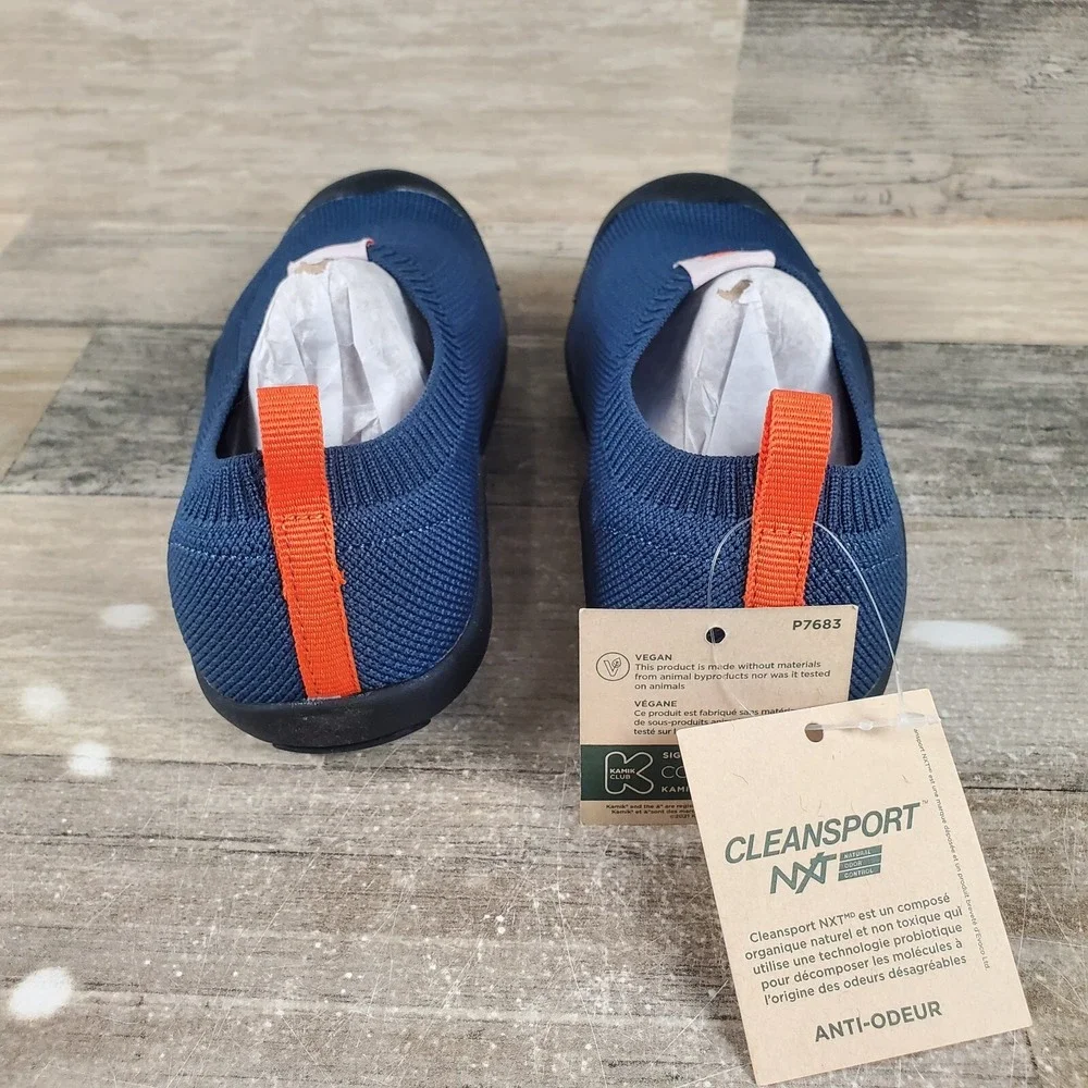 Kamik‎ Harrow Toddler Shoes Sz 12 Casual Slip On Round Toe Navy Blue Sneakers